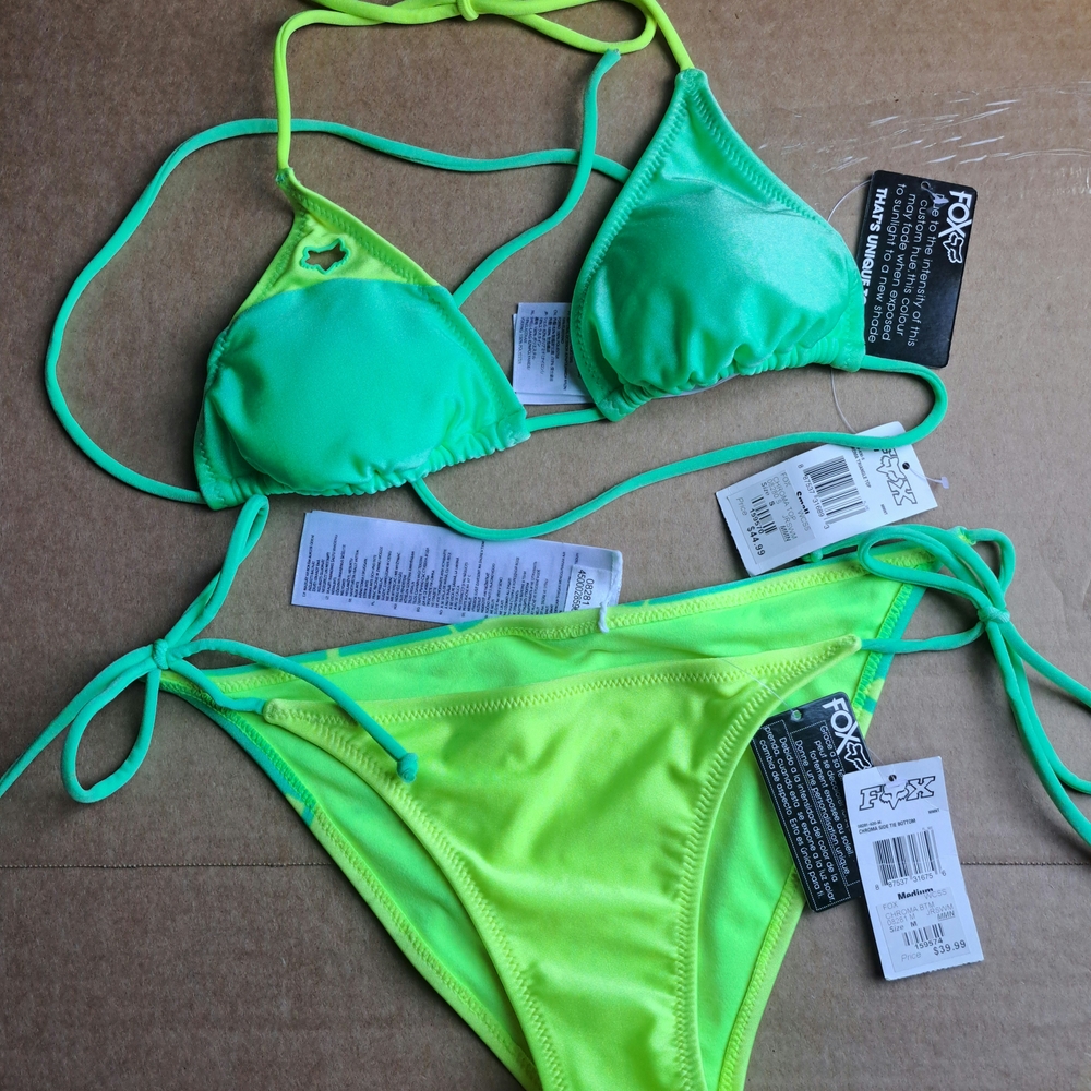Fox Neon Green Bikini Set